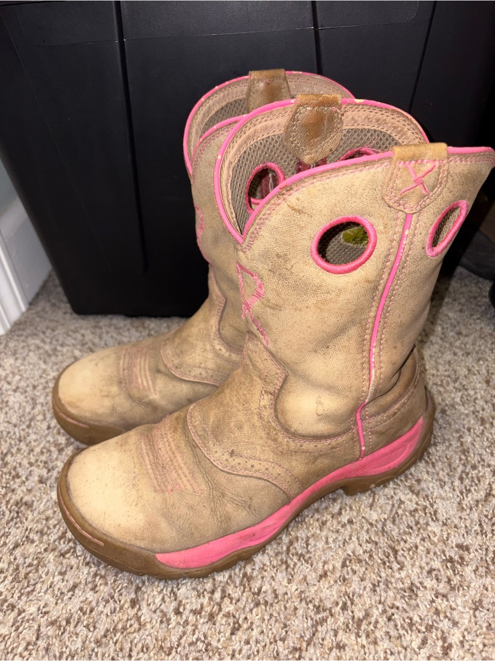 Twisted X Special Edition Pink Bow Pull-On Boots Women’s Size 9 - Picture 2 of 9